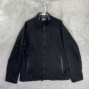 Ibex Jacket men's Large Full Zip Climawool Merino Blend Softshell Outdoor Black